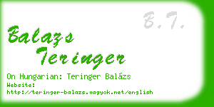 balazs teringer business card